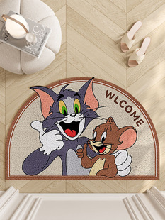 猫和老鼠异形丝圈入户地毯卡通家用进门口耐脏耐用门垫可定制脚垫