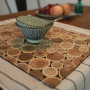 定制原木杯垫创意餐垫台面垫餐桌垫餐具隔热垫实木防烫垫子 个性