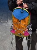 小众设计彩虹撞色背包户外休闲徒步包男多功能旅行双肩包骑行(包骑行)包女