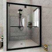 淋浴房隔断不锈钢整体干湿分离一字型浴室卫生间家用玻璃门洗