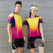 羽毛球服运动套装，定制男女短袖夏季透气球，服乒乓球网球短裤比赛服