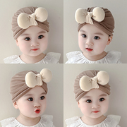 春夏季薄款婴儿帽子女宝宝超萌时尚护囟门胎帽小月龄婴幼儿套头帽