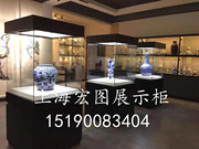 博物馆古董瓷器展示柜独立珠宝柜台古玩玉器饰品玻璃展柜烤漆