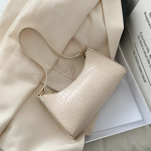 法国质感流行包包白色腋下包女2020潮网红法式小众手提法棍包
