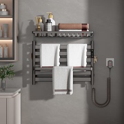 智能电热毛巾架家用浴室挂件置物架卫生间电加热恒温消毒烘干浴巾