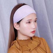 韩版双层做月子头巾女生瑜伽运动吸汗洗脸发带束发带