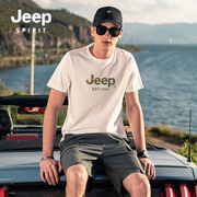 jeep吉普男士夏季短袖，t恤男简约纯棉，透气圆领上衣运动休闲3