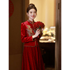 新中式敬酒服女凤凰红色套装旗袍秀禾服婚服中国风新娘订婚礼服裙