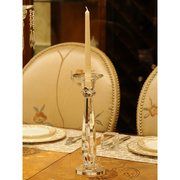 欧式复古五头水晶玻璃，蜡烛台样板房软装饰品，婚庆婚礼餐桌烛台摆件