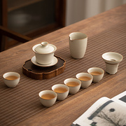 汝窑功夫茶具套装家用客厅轻奢整套中式小型泡茶器陶瓷泡茶壶盖碗