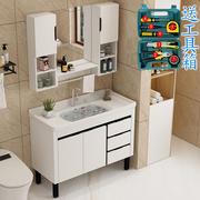 洗脸手盆柜组合落地式浴室柜，现代简约小户型卫生间，洗漱台卫浴吊柜