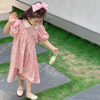韩国童装女童短袖连衣裙夏装2024儿童大童夏季碎花甜美洋气公主裙