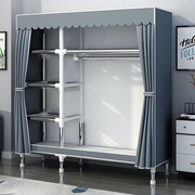 衣柜家用卧室简易组装布衣柜(布衣柜，)全钢架，加粗加厚结实耐用拼装出租房屋