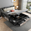 床轻奢现代简约高箱储物床1.5米主，卧床1.8双人收纳床榻榻米板式床