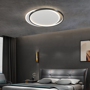 卧室灯简约现代房间吸顶灯大气家用创意极简超薄客厅主卧北欧灯具