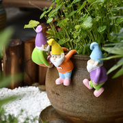 花园装饰可爱动物爬缸创意小摆件花盆栽造景挂件精灵乌龟兔子树脂