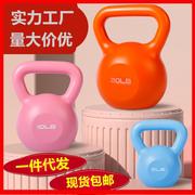 一件彩色pe健身壶铃跨境哑铃，家用女士运动器材男士竞技训练