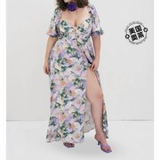 forlove&lemons梅根紫色，长裙-紫色美国奥莱直发