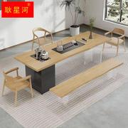 新中式实木亚克力茶桌椅，组合茶桌茶台现代简约功夫茶盘茶台一体化