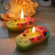 可爱拖鞋造型蜡烛花型工艺蜡烛浪漫求婚生日情人节创意蜡烛
