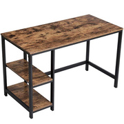 复古电脑桌双层储物板学习专用书桌创意办公桌北欧钢木桌