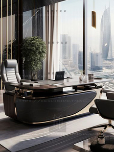 大班桌迪拜 阿联酋定制 现代老板桌总栽桌家庭办公桌轻奢高端书桌