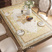 美式复古高级感桌布硅胶桌垫防水防油免洗茶几垫长方形餐桌垫耐热