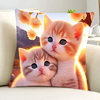 两只猫咪可爱款萌宠抱枕十字绣棉线手工刺绣2023动物图案印花