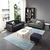 北欧布艺沙发小户型客厅家具简易家用公寓欧式双三人乳胶沙发