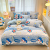 哆啦A梦牛奶绒保暖被套单件卡通被罩女孩床上用品可定制三四件套