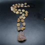阿拉善戈壁玛瑙原石项链，天然新疆戈壁滩戈壁，玛瑙糖心毛衣链
