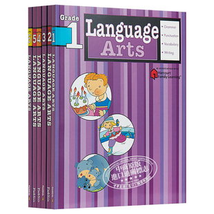 Harcourt Family Learning Language 系列 Flash Kids Language Arts Grade 1-6 英文原版 哈考特家庭英语学习练习册 语言的艺术
