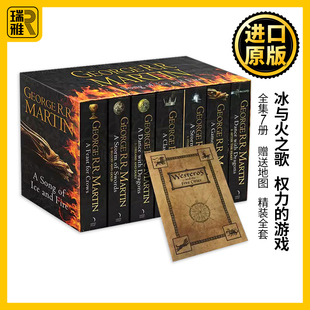 赠送地图冰与火之歌 权力的游戏全集7册 英文原版小说 A Song of Ice and Fire 精装全套Game of Thrones 无未删减版英语书籍