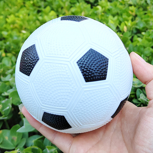 幼儿园6寸黑白足球儿童8寸拍拍颗粒面篮球男孩弹力玩具充气皮球