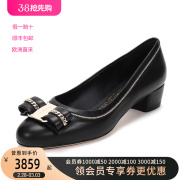 FERRAGAMO/菲拉格慕女士VARA系列羊皮蝴蝶结低跟单鞋 0715321