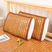夏季麻将凉席枕头片夏天碳化枕垫单人枕套，沙发靠背垫竹席枕巾