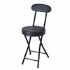 折叠椅子便携凳子家用餐桌椅靠背椅 J0020黑色加厚款