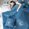 抱枕被子两用冬天加厚双面，牛奶绒午睡毯枕头二合一车上睡觉可折叠