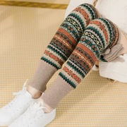 秋冬加厚波西米亚风袜套女羊毛女款堆堆袜加长保暖护腿袜护膝靴套