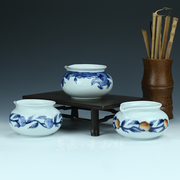 京德贵和祥青花石榴茶海公道杯景德镇陶瓷手绘茶具，泡茶公杯分茶器