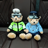 汽车饰品摆件卡通交警，泰迪熊警察小熊公仔铁骑小熊，玩偶车载竹炭包