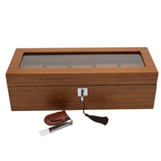 高档手表盒木质带锁首饰盒，欧式复古简约手表展示盒木制饰品盒