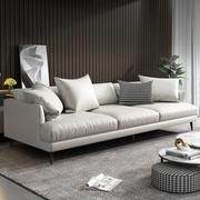 意式极简布艺沙发客厅组合大小户型北欧简约现代三人四人位科技皮