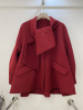新春红色双面羊绒大衣女短款小个子秋冬韩版宽松斗篷毛呢外套