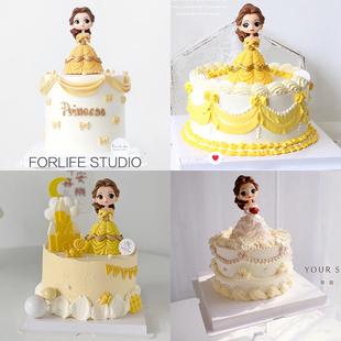 烘焙蛋糕装饰品小公主蛋糕摆件，女孩小仙女儿童，创意甜品台装扮用品