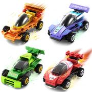 创意积木玩具赛车拼装模型卡丁车，diy小颗粒组装跑车益智男孩玩具