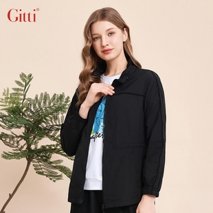 Gitti/吉蒂春款九分袖收腰风衣女显瘦中袖外套G241083