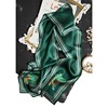 PUXU直播款11.21复古法式长条装饰丝带发带 桑蚕丝真丝墨绿色丝巾