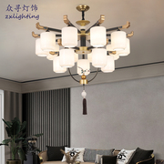 众寻灯饰新中式客厅吊灯现代简约中国风禅意餐厅，卧室led卧室灯具