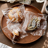 透明英文面包包装袋子，烘焙切片吐司甜甜圈贝果自粘欧包可颂打包袋